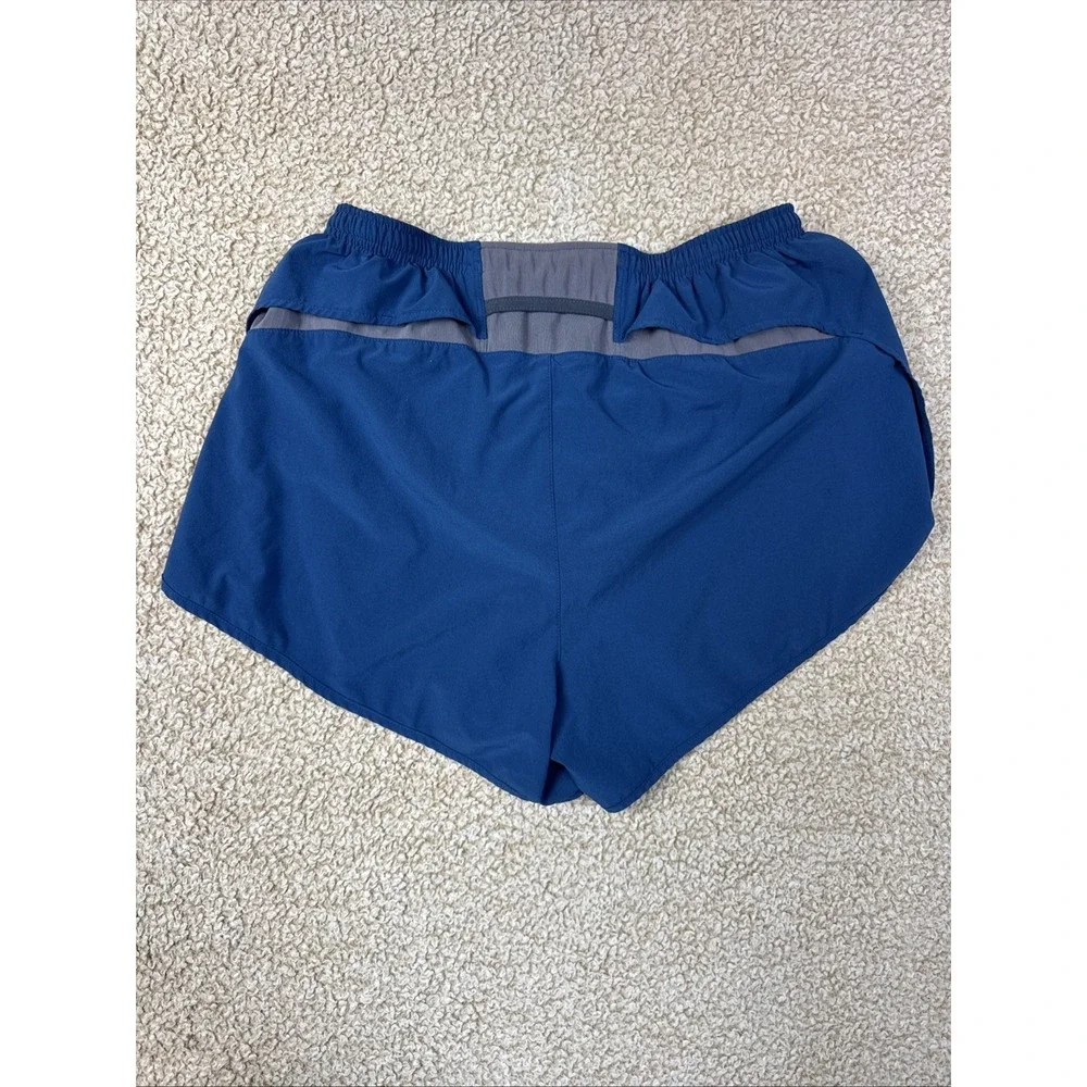 Nike Womens Dri-FIT Tempo Running Shorts With Liner Size L Blue Gray